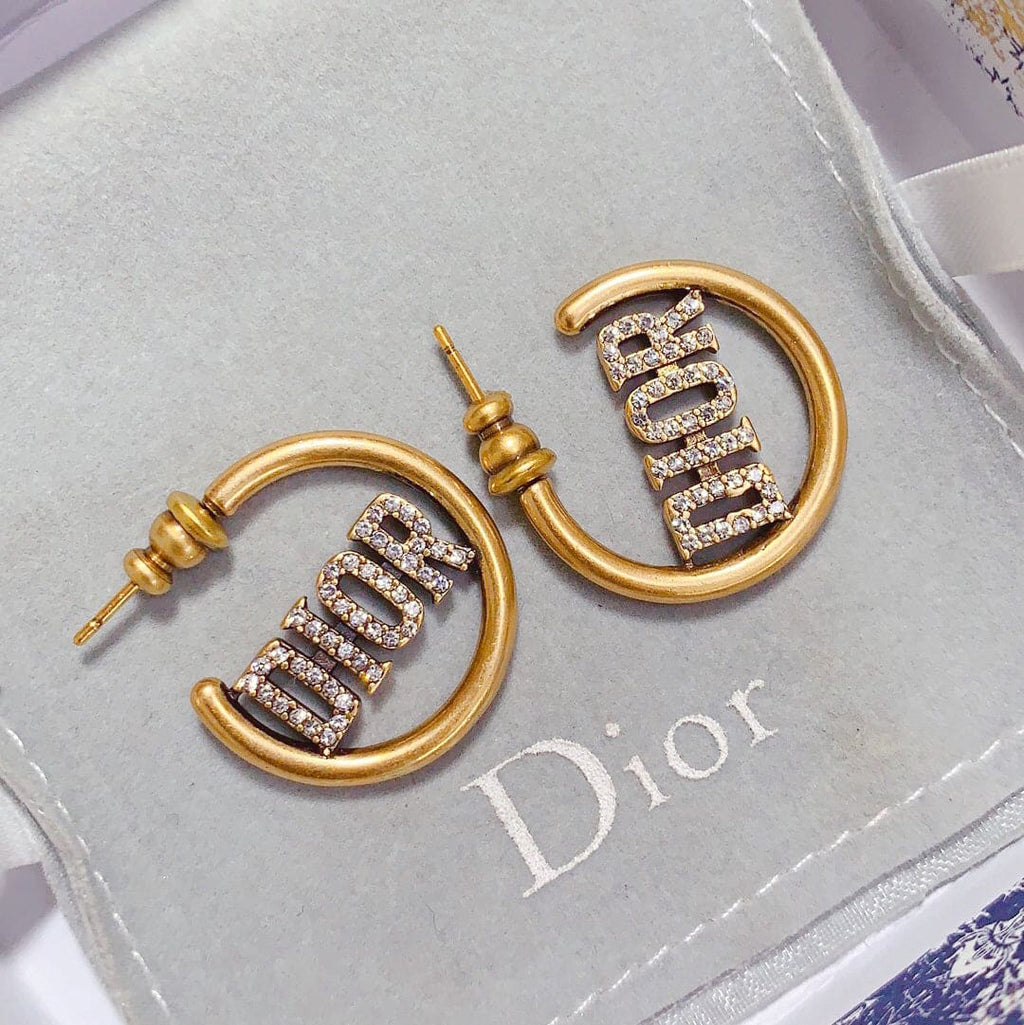 18K Dior 30 Montaigne Hoop Earrings