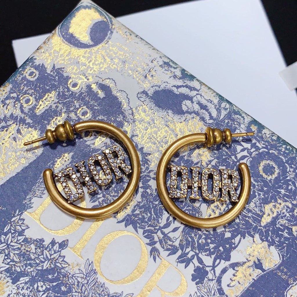 18K Dior 30 Montaigne Hoop Earrings