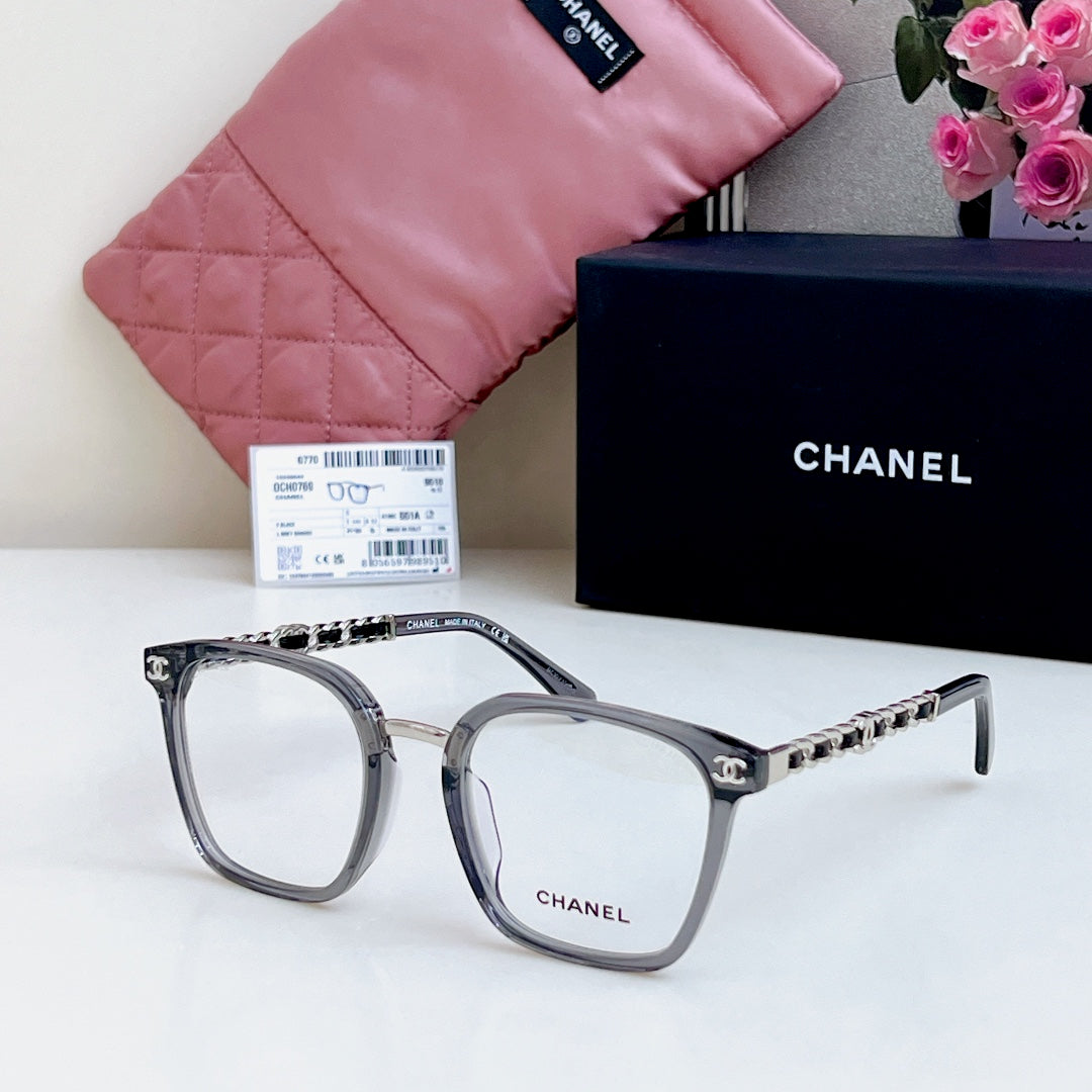 CHANEL SQUARE SUNGLASSES CH 0769 IN ACETATE CHAIN METAL