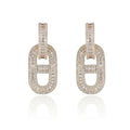 18K Diamonds Hermes Earrings