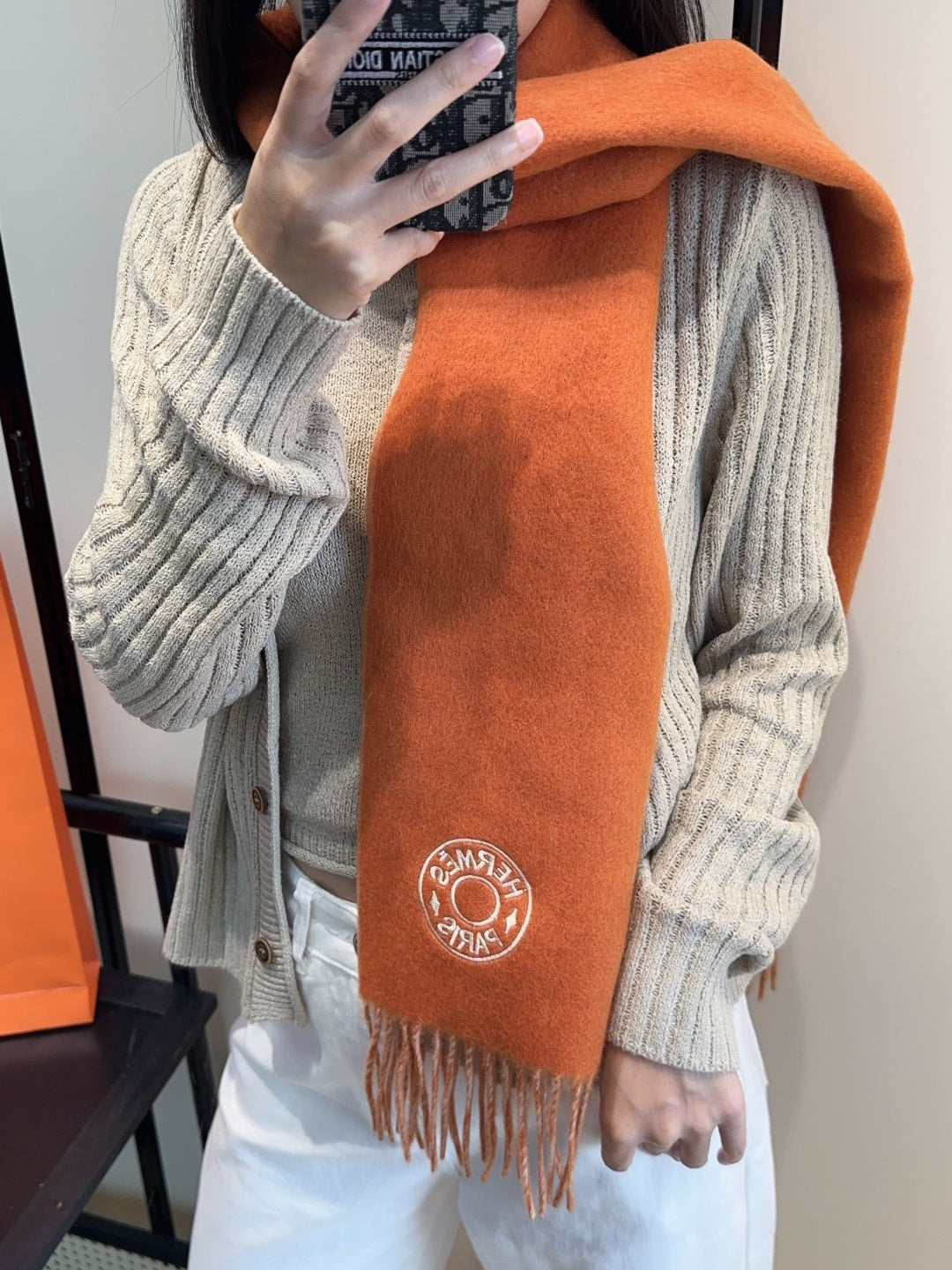 HERMES HERMES 25S SCARF 190 IN CASERE 854622