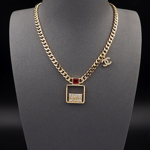 18K  Chanel Red Bag Pendant Necklace