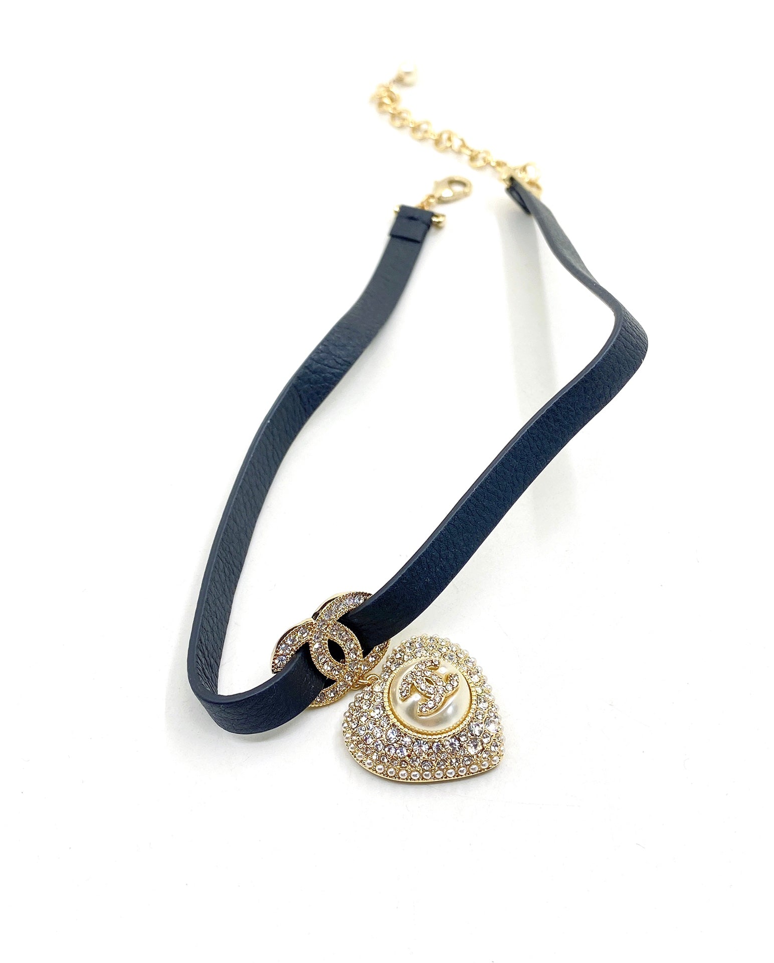 18K  Chanel 2021 Leather Choker Necklace