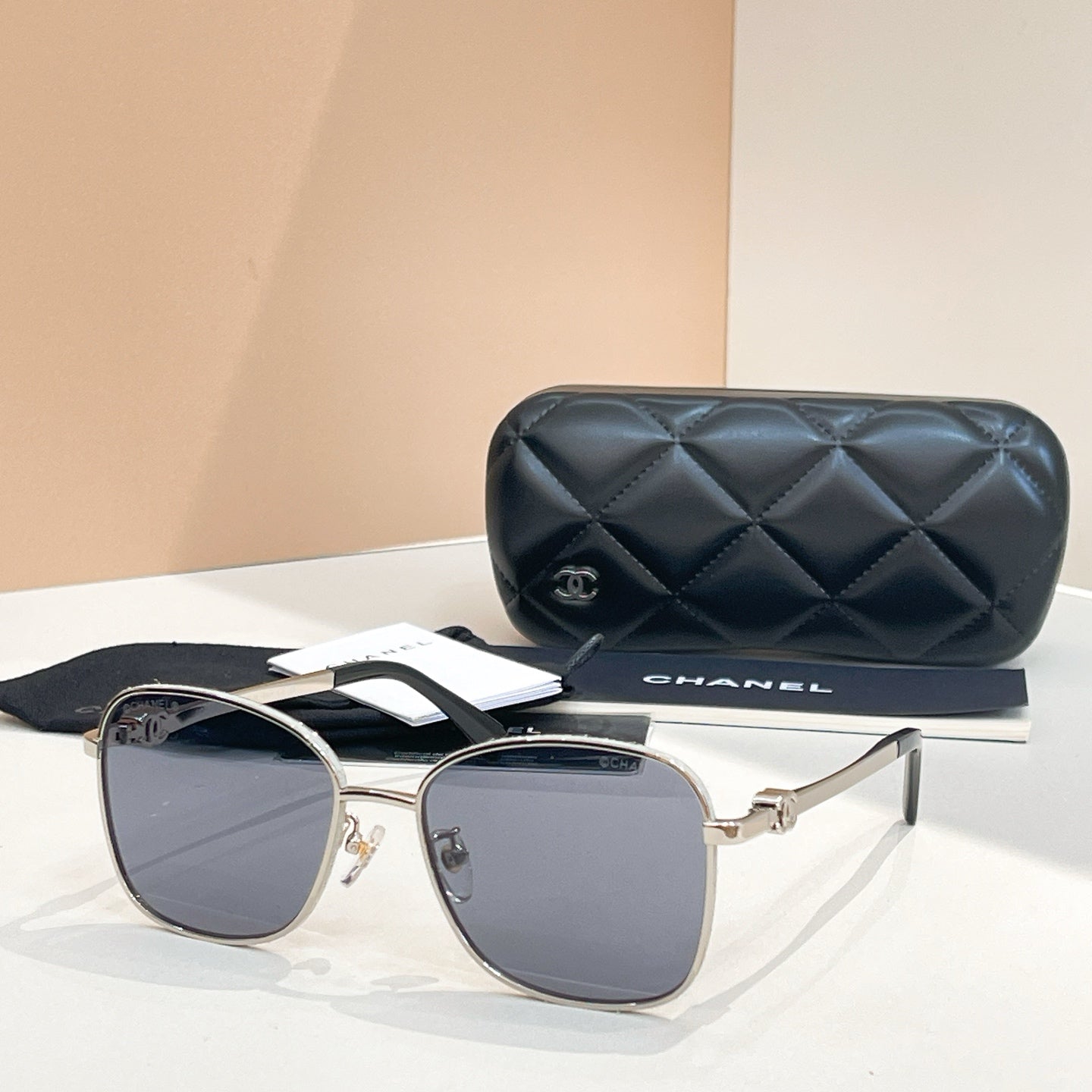 CHANEL SQUARE SUNGLASSES CH4289Q IN METAL