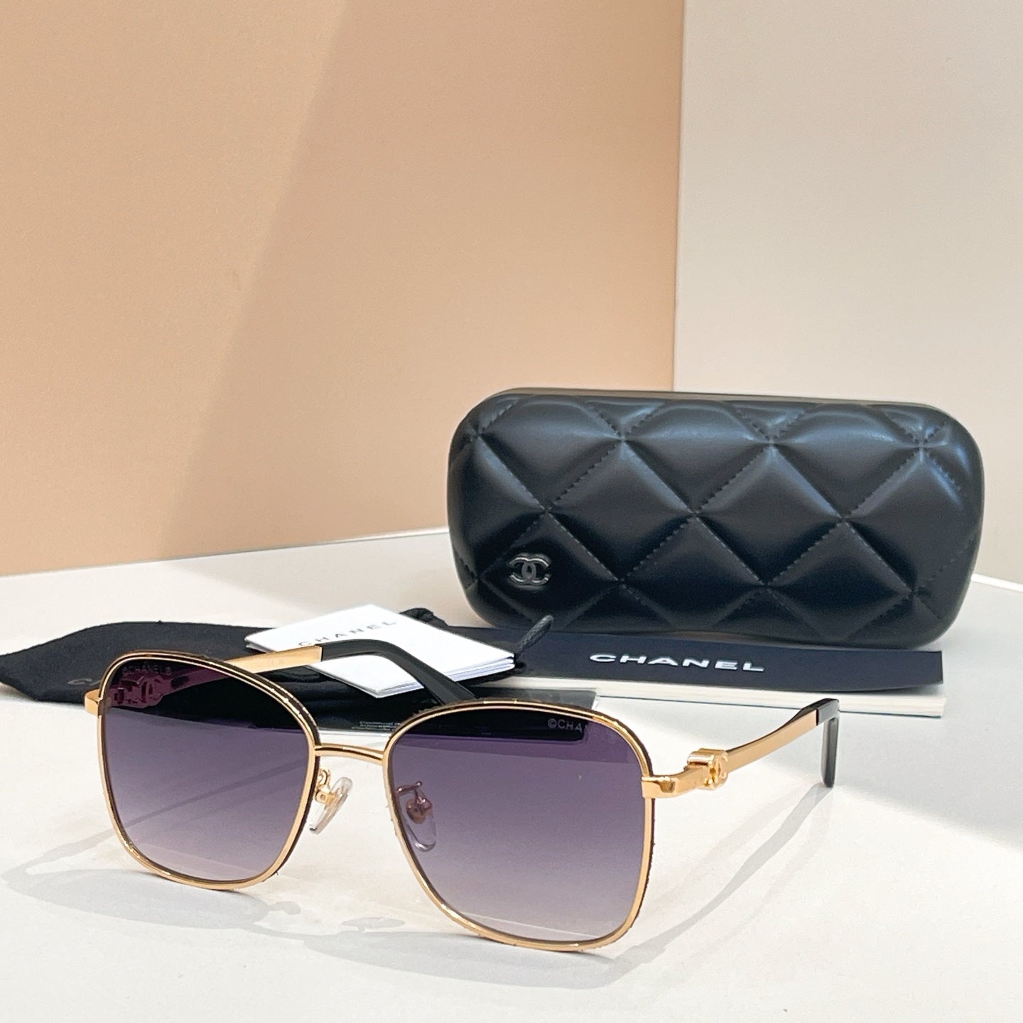 CHANEL SQUARE SUNGLASSES CH4289Q IN METAL
