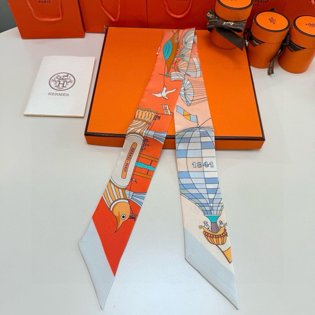 HERMES HERMES 25S NECKERCHIEF 86 IN SILK 991543