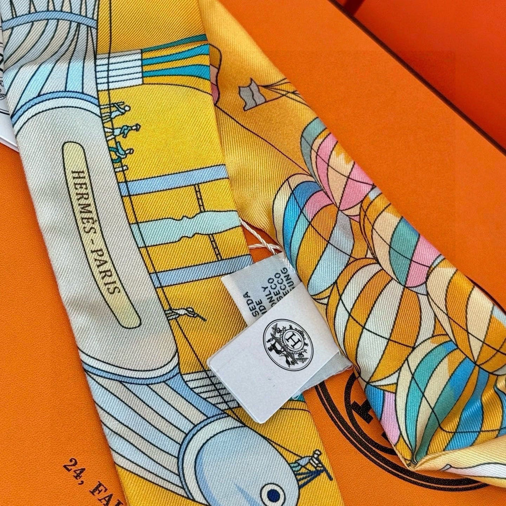 HERMES HERMES 25S NECKERCHIEF 86 IN SILK 991545