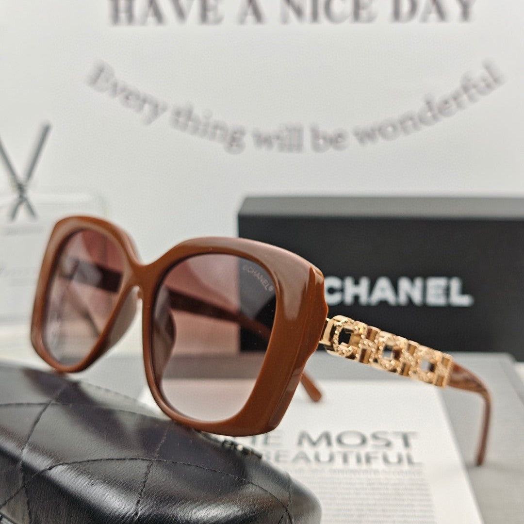 CHANEL SQUARE SUNGLASSES 55133 IN ACETATE METAL FRAME