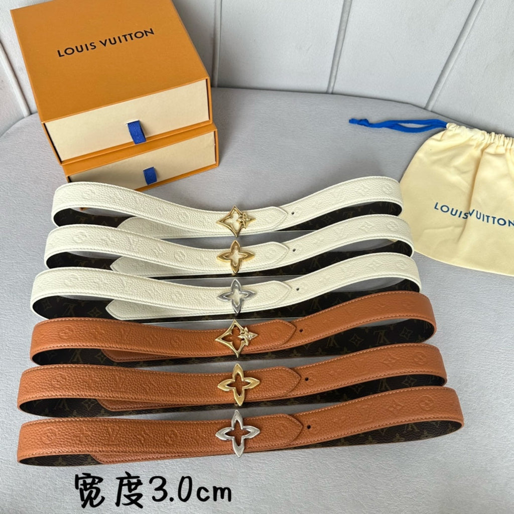 LOUIS VUITTON LV MINI FLOWERGRAM 30MM REVERSIBLE BELT IN BRONZE BROWN EMBOSSED CALFSKIN GOLD HARDWARE
