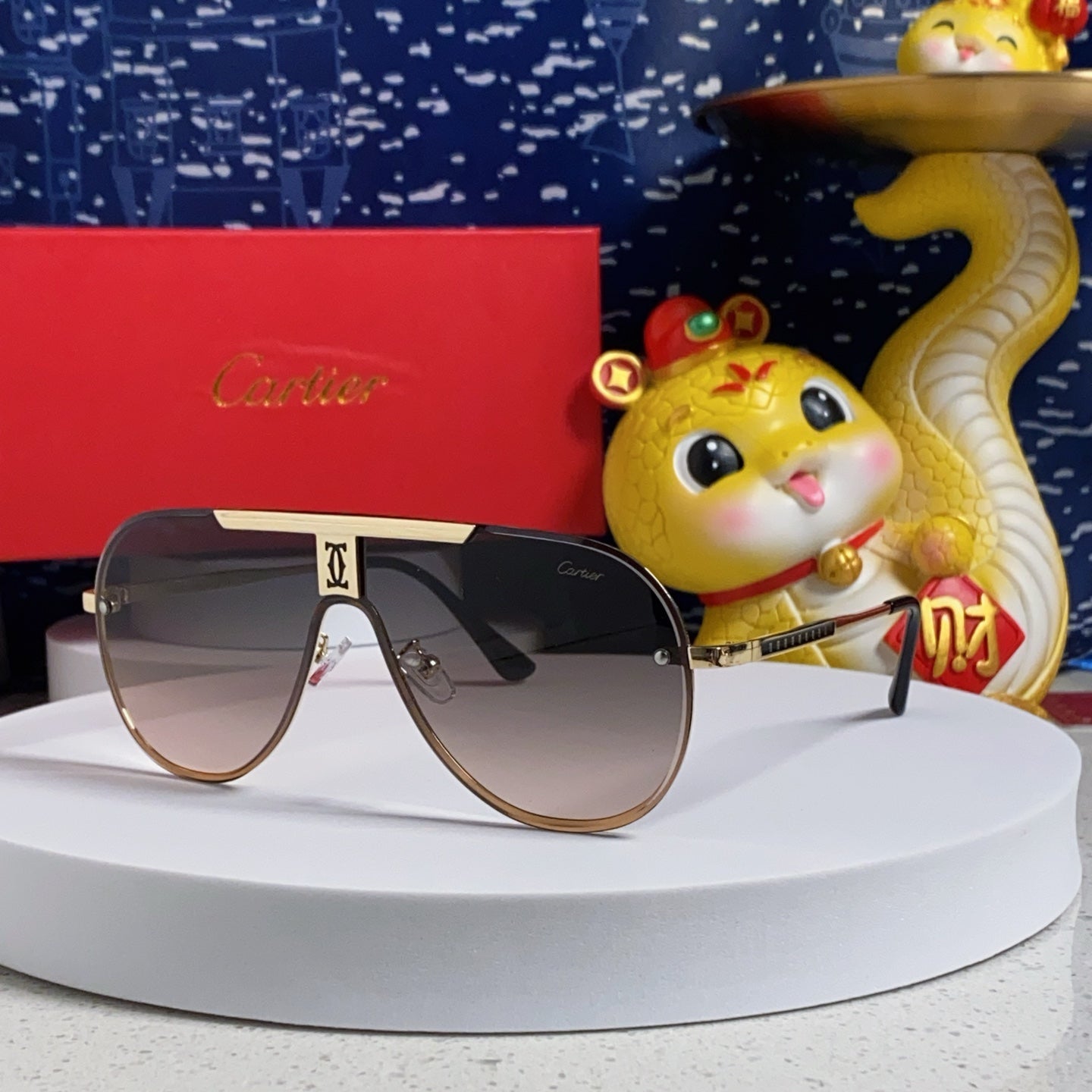 SIGNATURE AVIATOR FRAME SUNGLASSES 563238 IN METAL