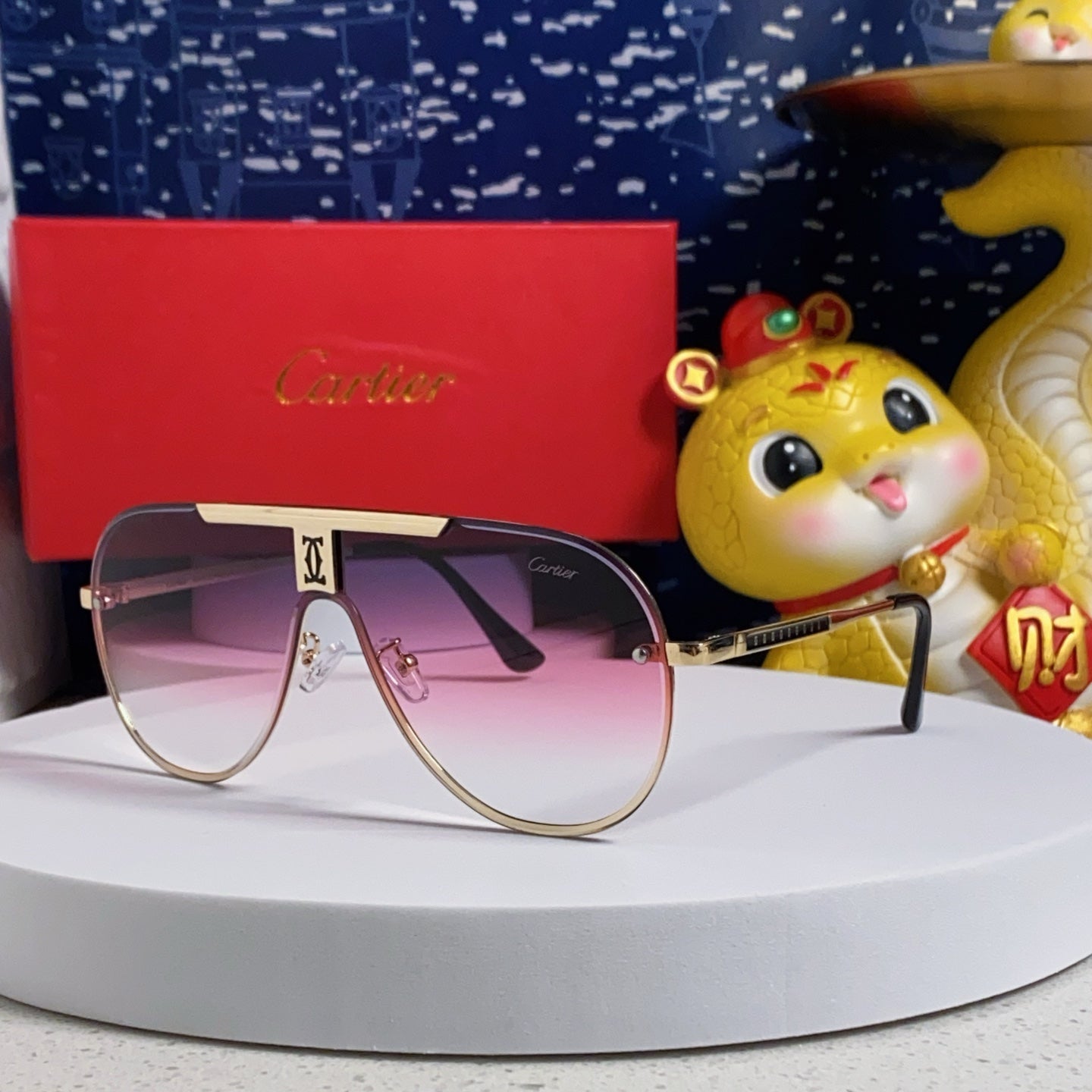 SIGNATURE AVIATOR FRAME SUNGLASSES 563238 IN METAL