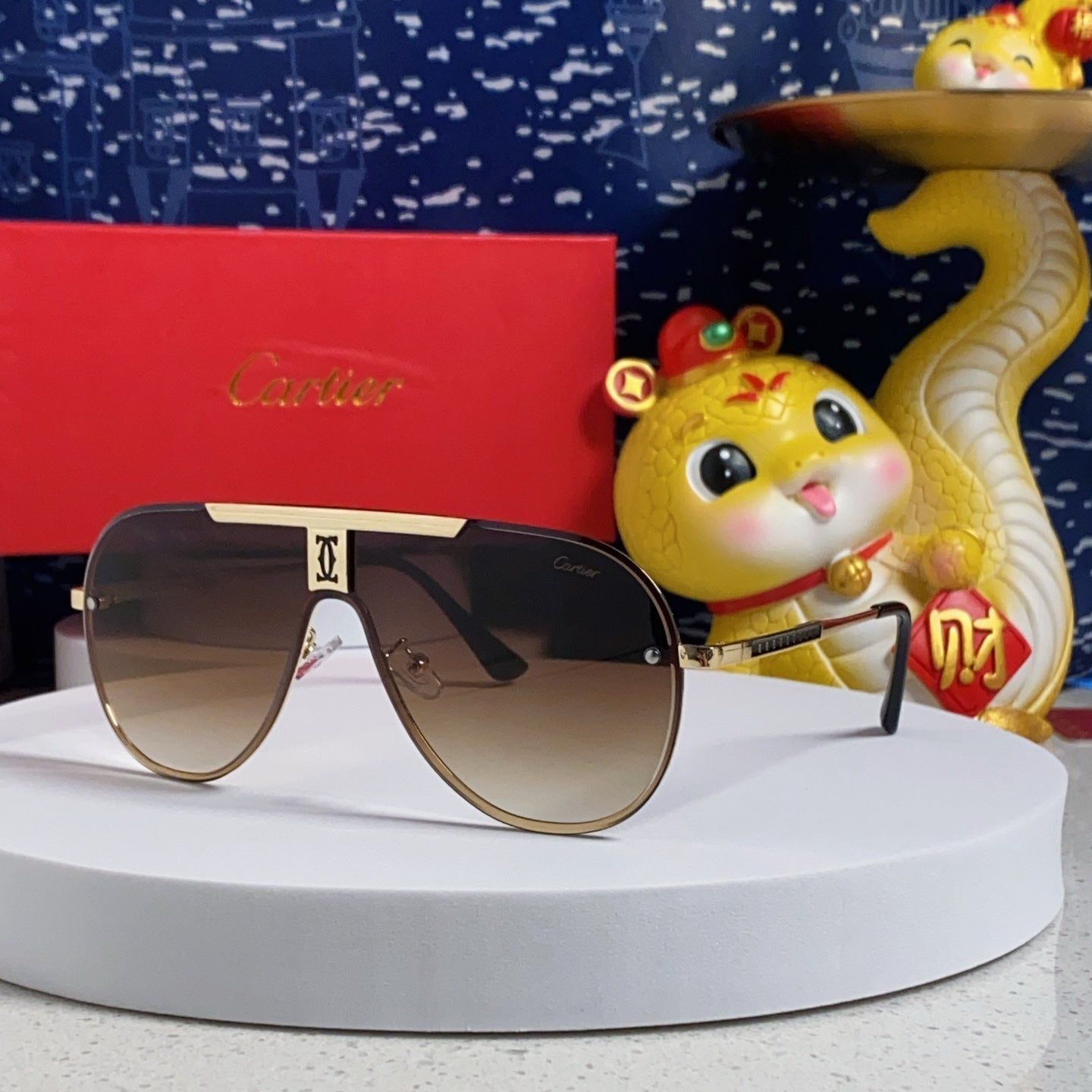 SIGNATURE AVIATOR FRAME SUNGLASSES 563238 IN METAL