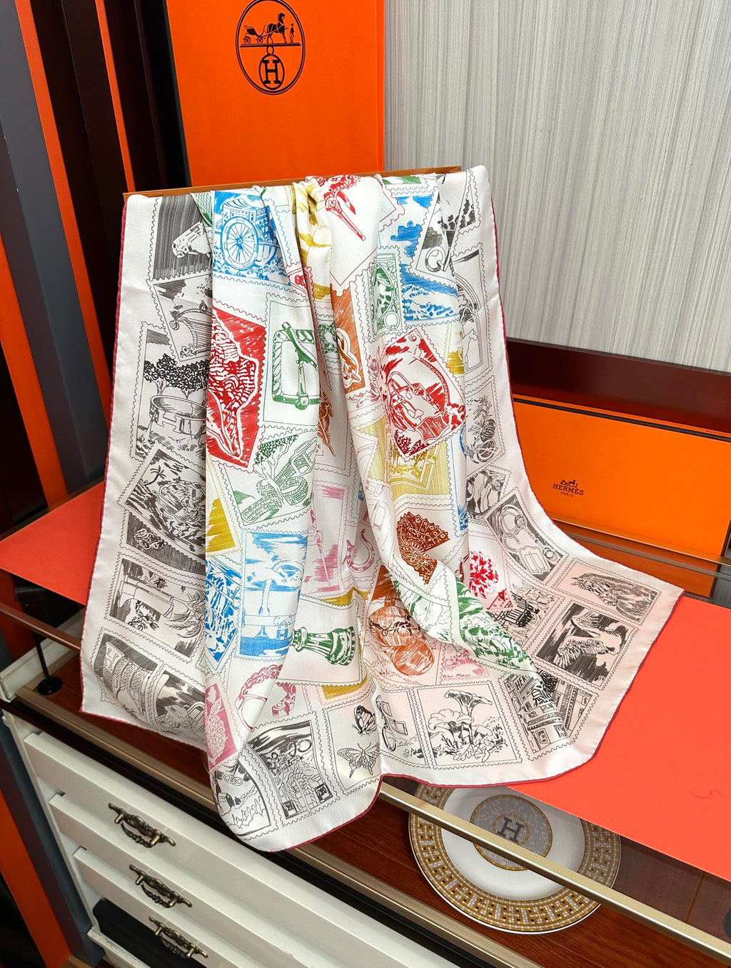 HERMES HERMES 25S SCARF 90 IN SILK 732035