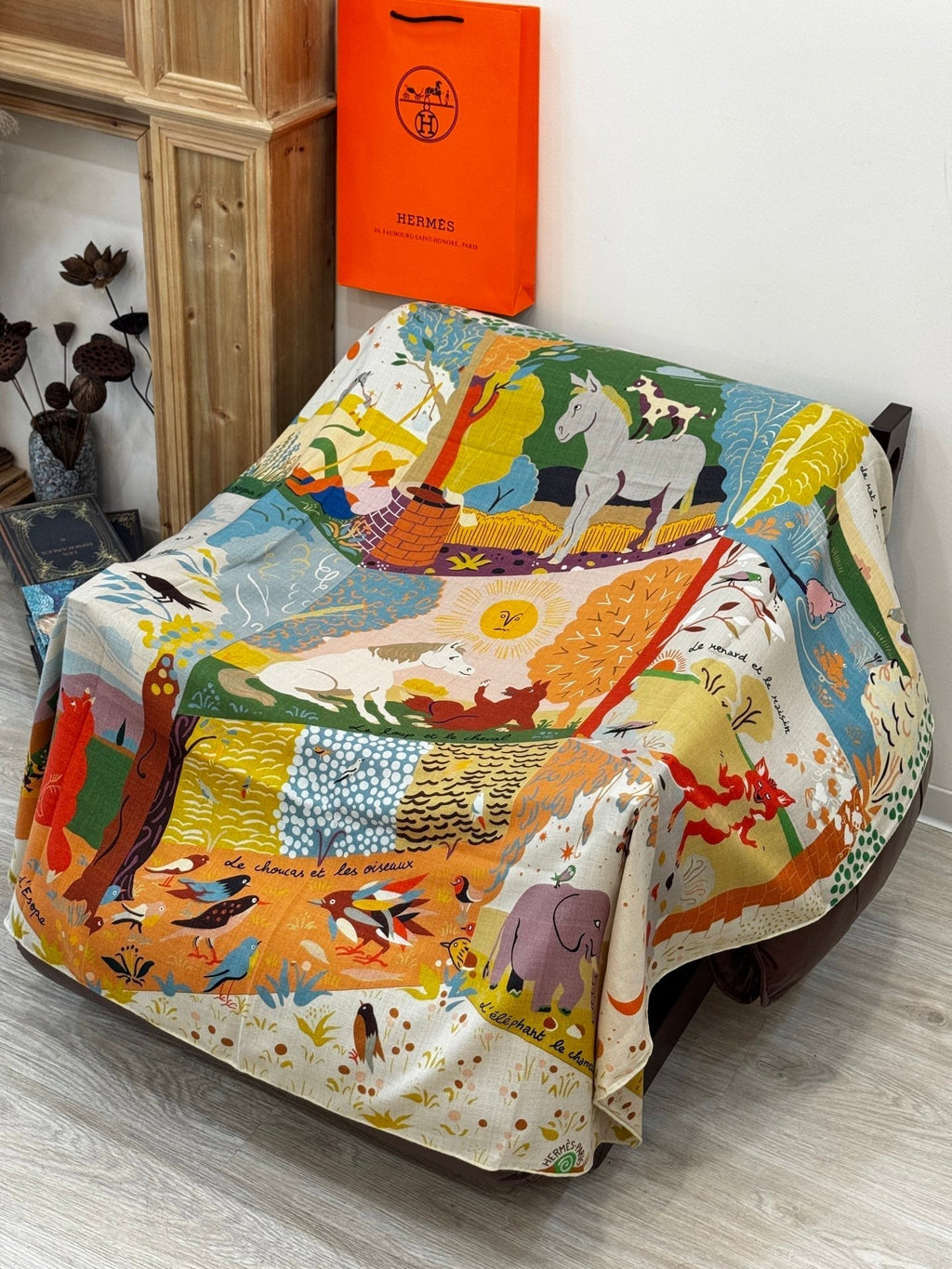 HERMES HERMES 25S SCARF 140 IN SILK 733913