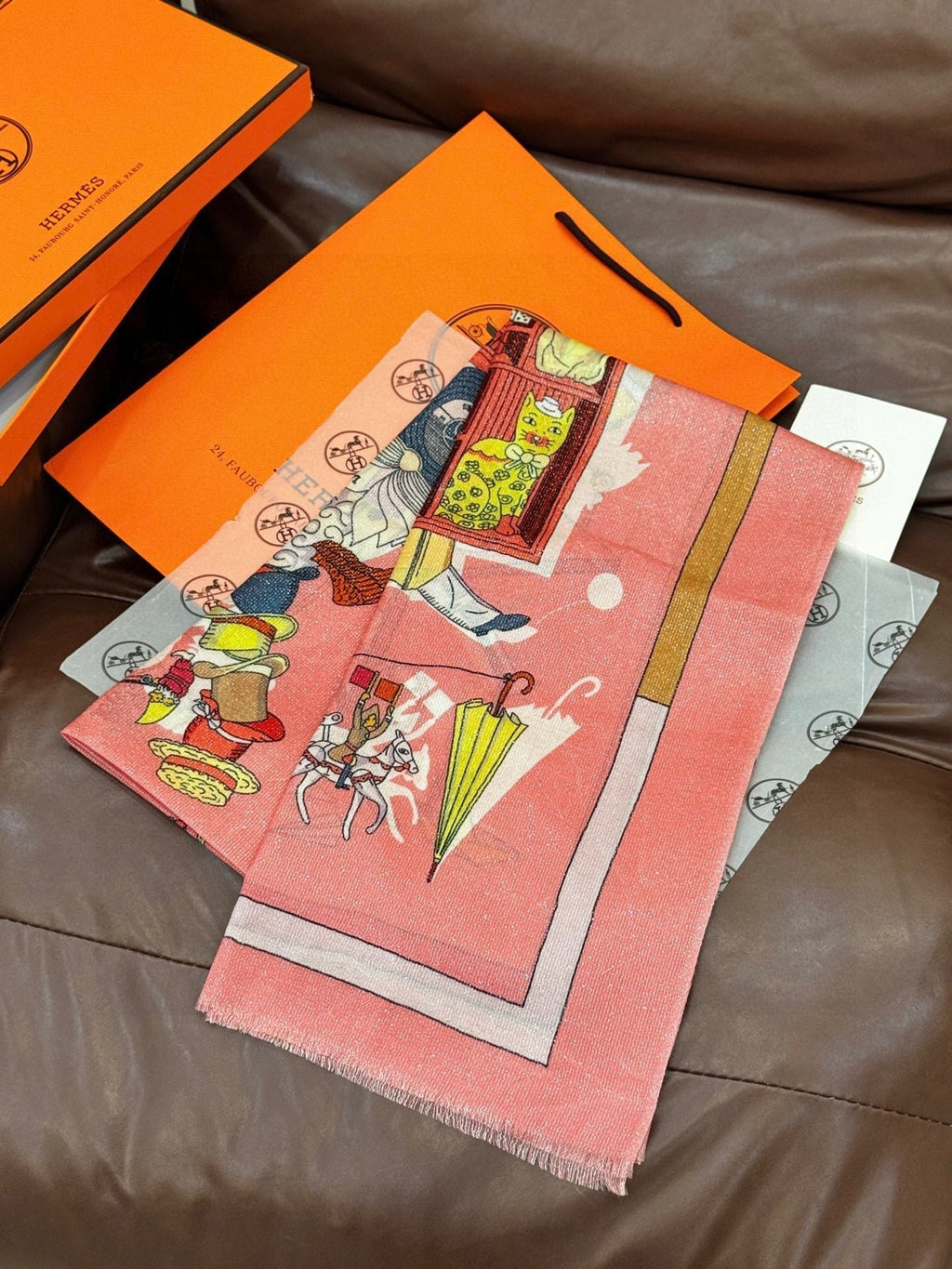 HERMES HERMES 25S SCARF 200 IN SILK 856442